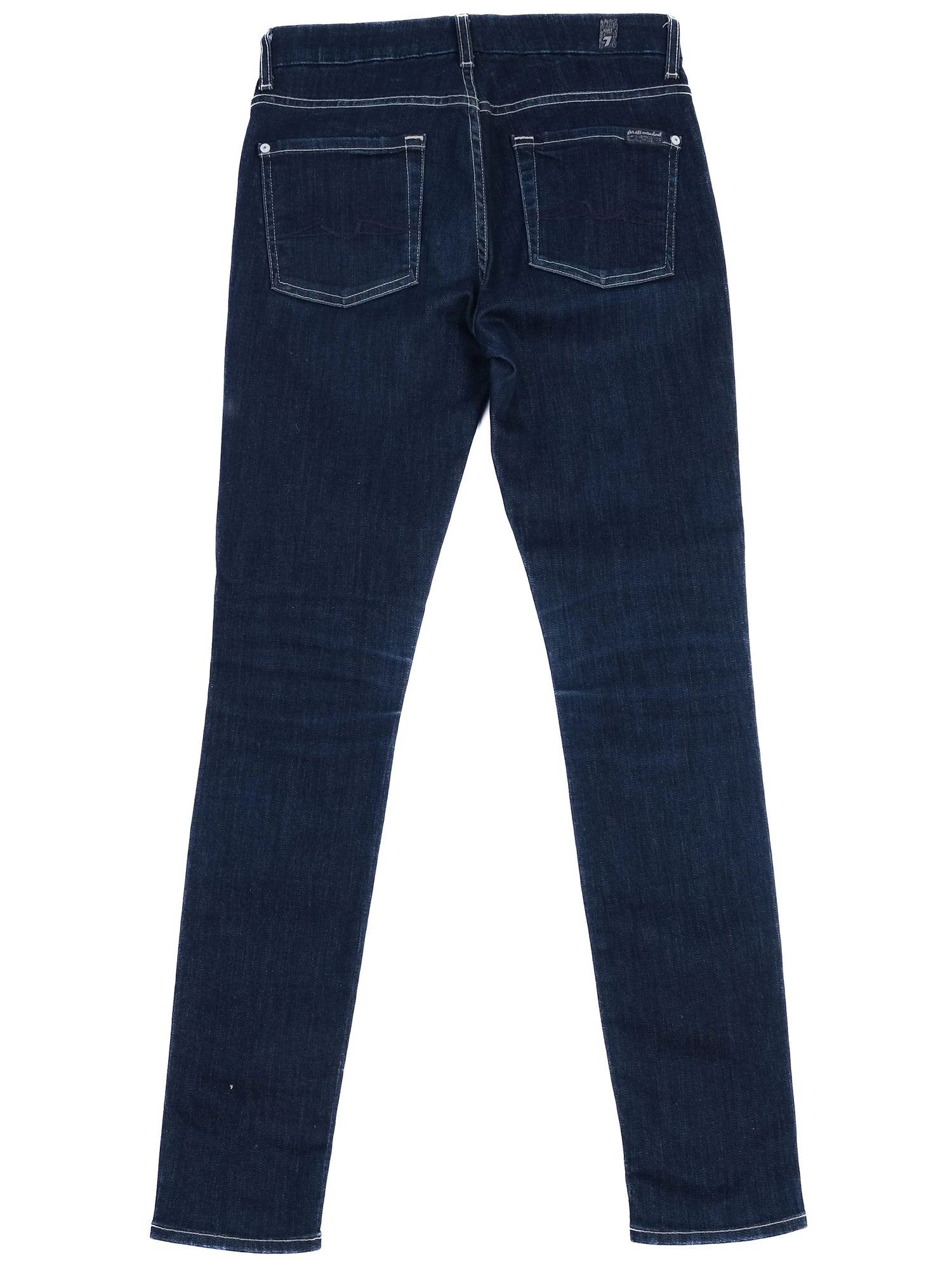 Excellent 7 For All Mankind Dark Blue High Waist Jeans Size M