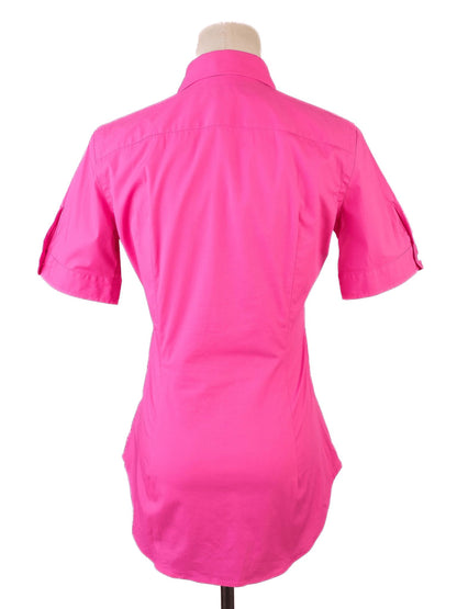 Excellent Ralph Lauren Pink Cotton Shirt XS Super Slim Fit