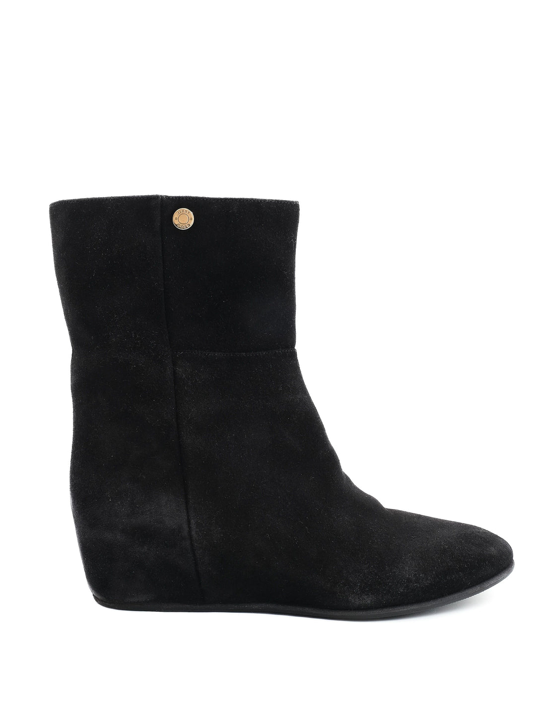 Jimmy Choo Black Leather Wedge Boots Size 39 Women Excellent Condition