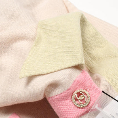 Chanel Pink Multicolor Coco Mark Button Knit Cashmere P 40309 K 02897