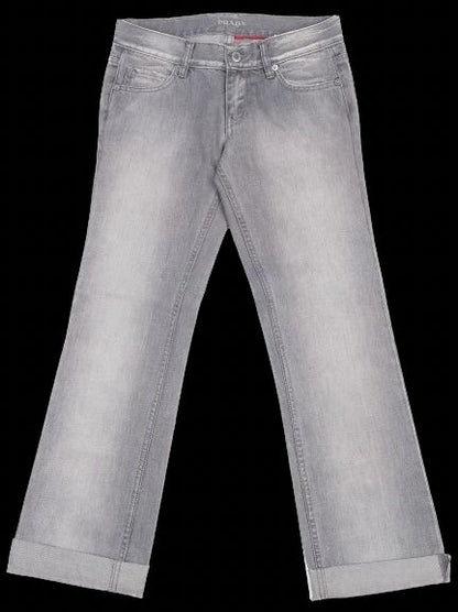 Excellent Prada Gray Cotton Jeans Women&