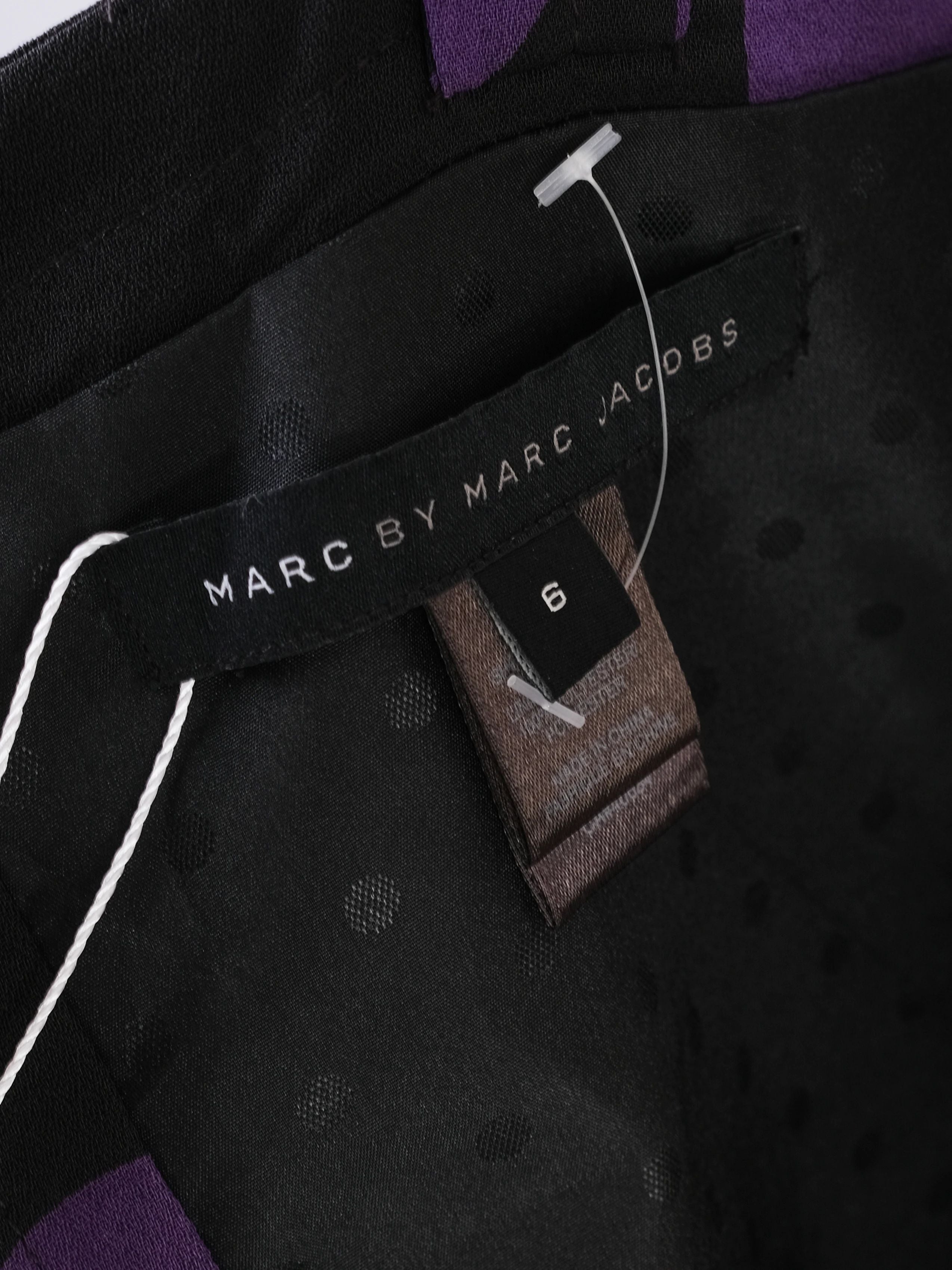 Excellent Marc Jacobs Silk Sleeveless Dress Size M Polka Dots