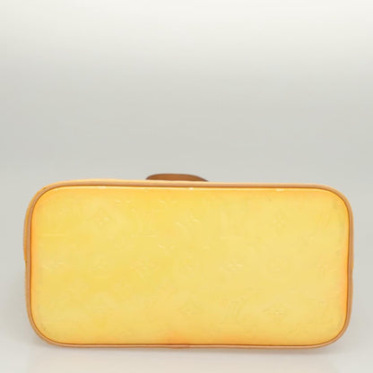 Louis Vuitton Vernis Houston Hand Bag Lime Yellow M 91055 Lv Auth