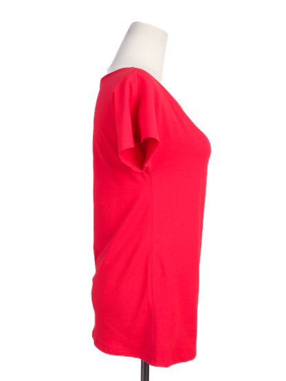 Excellent Weekend MaxMara Red Cotton T-Shirt Size XS for Women