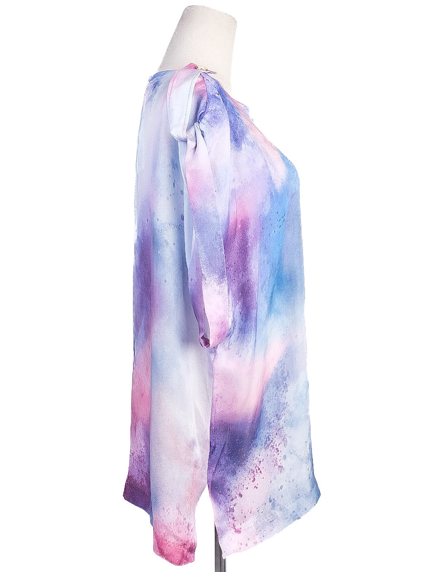 NEW Escada Black T-Shirt XL Colorful Floral Design Cotton