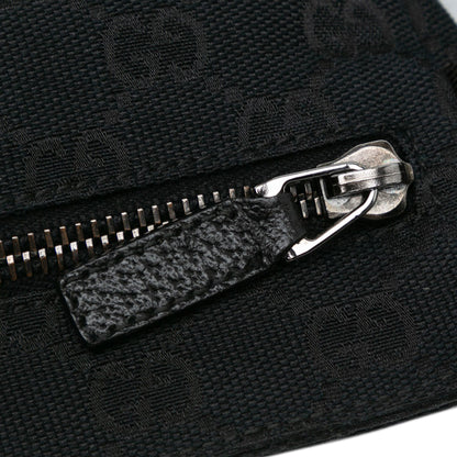 Gucci GG Canvas Double Pocket Belt Bag Black