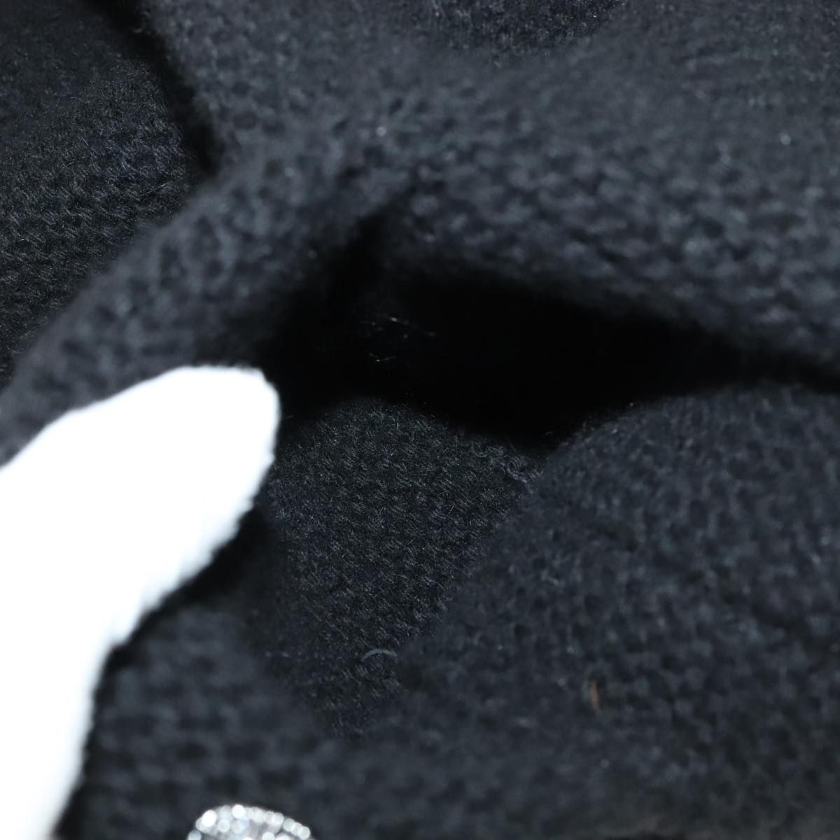 Chanel Sweater Wool 36 Black Cc Auth