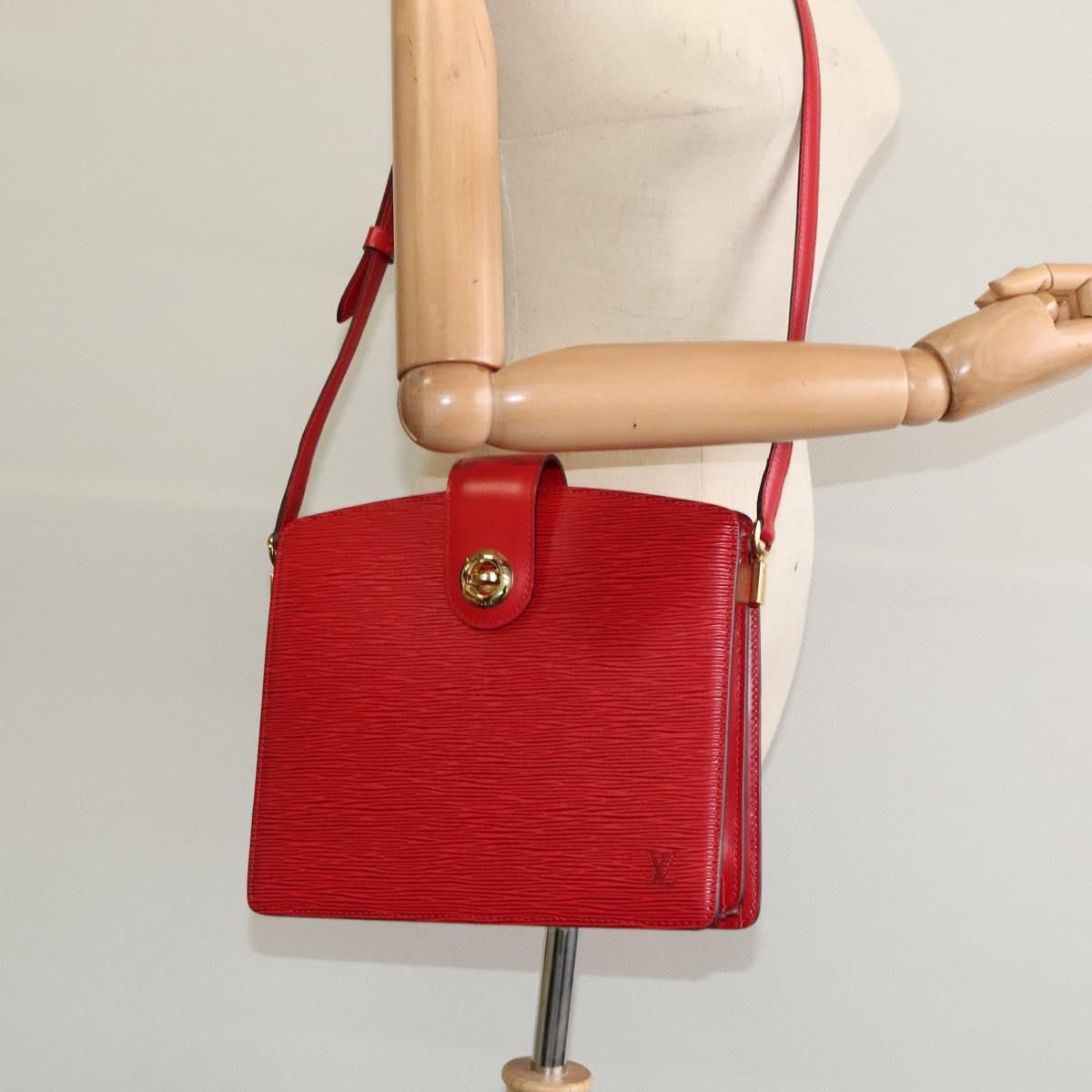 Louis Vuitton Epi Capuchin Shoulder Bag Red M 52347 Lv Auth