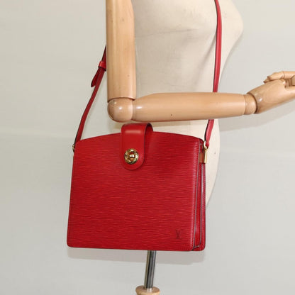 Louis Vuitton Epi Capuchin Shoulder Bag Red M 52347 Lv Auth