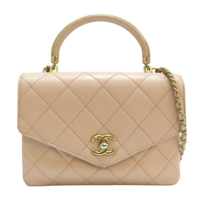 Chanel Matelasse Shoulder Handbag Calfskin Pink (no Card)