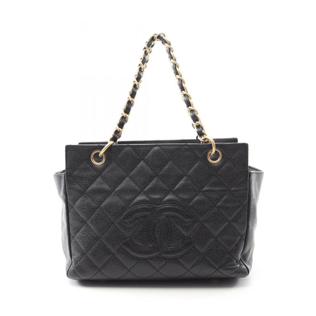 Chanel Black Matelasse Handbag Calfskin (cowhide)