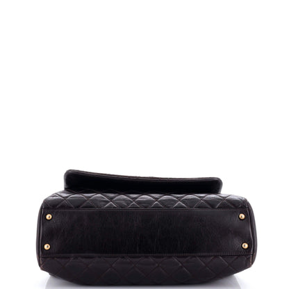 Chanel Urban Mix Tote Quilted Glazed Calfskin And Python Medium