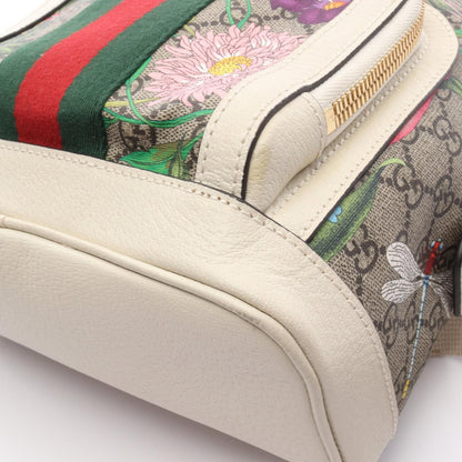 Gucci Ophidia Gg Supreme Sherry Line Backpack Backpack Beige White Multicolor Pvc Coated Canvas 547965