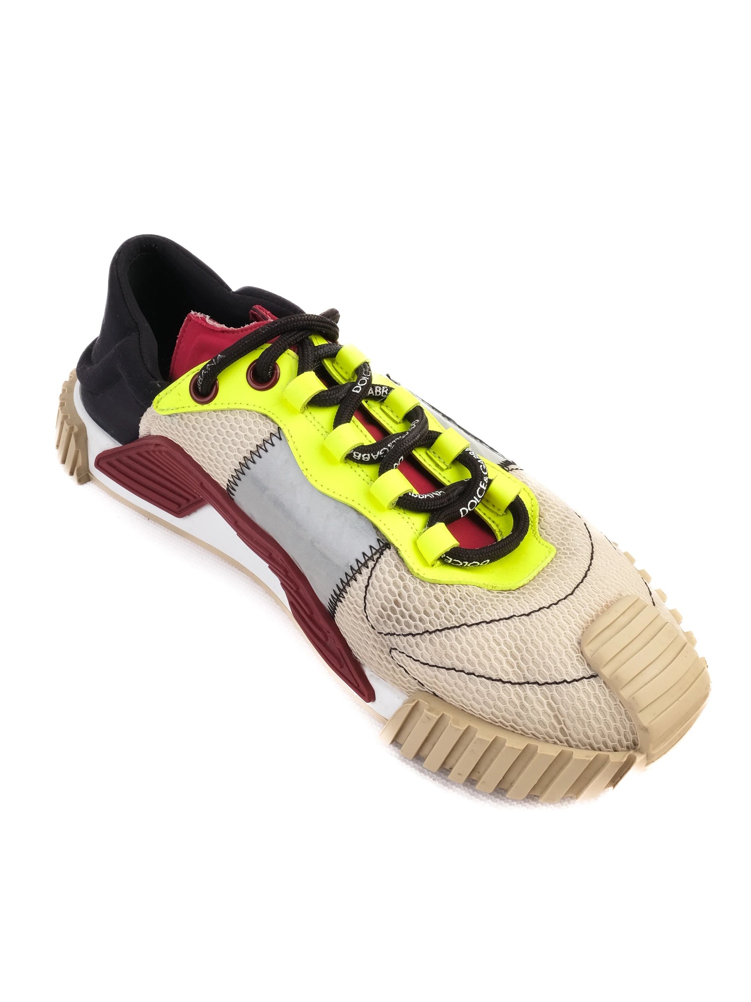 Perfect Dolce Gabbana Sneakers Size 41 Beige Black Red Neon Yellow