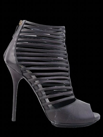 Excellent Gucci Black Leather High-Heeled Shoes Size 36