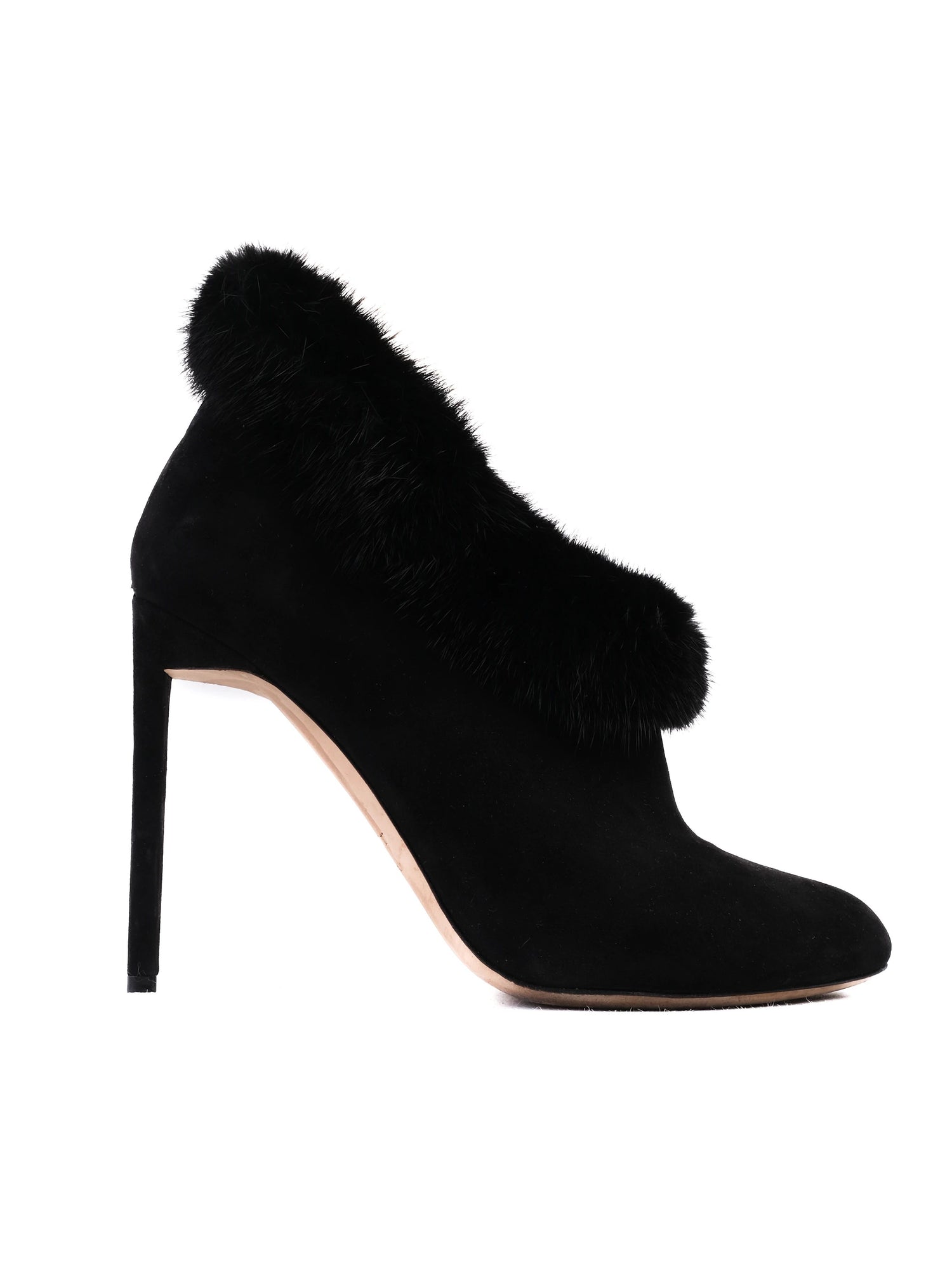 Excellent Dior Black Leather High-Heeled Shoes Size 38.5