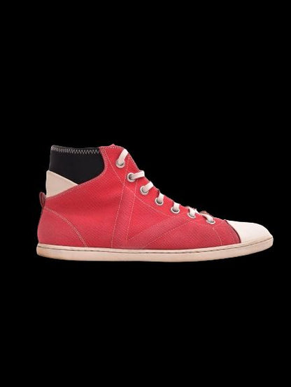Good Louis Vuitton Red High-Top Sneakers Mens Size 41.5 Textile