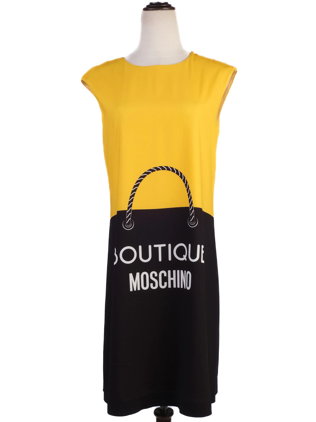 Excellent Moschino Yellow Dress Size S Boutique Graphic Design