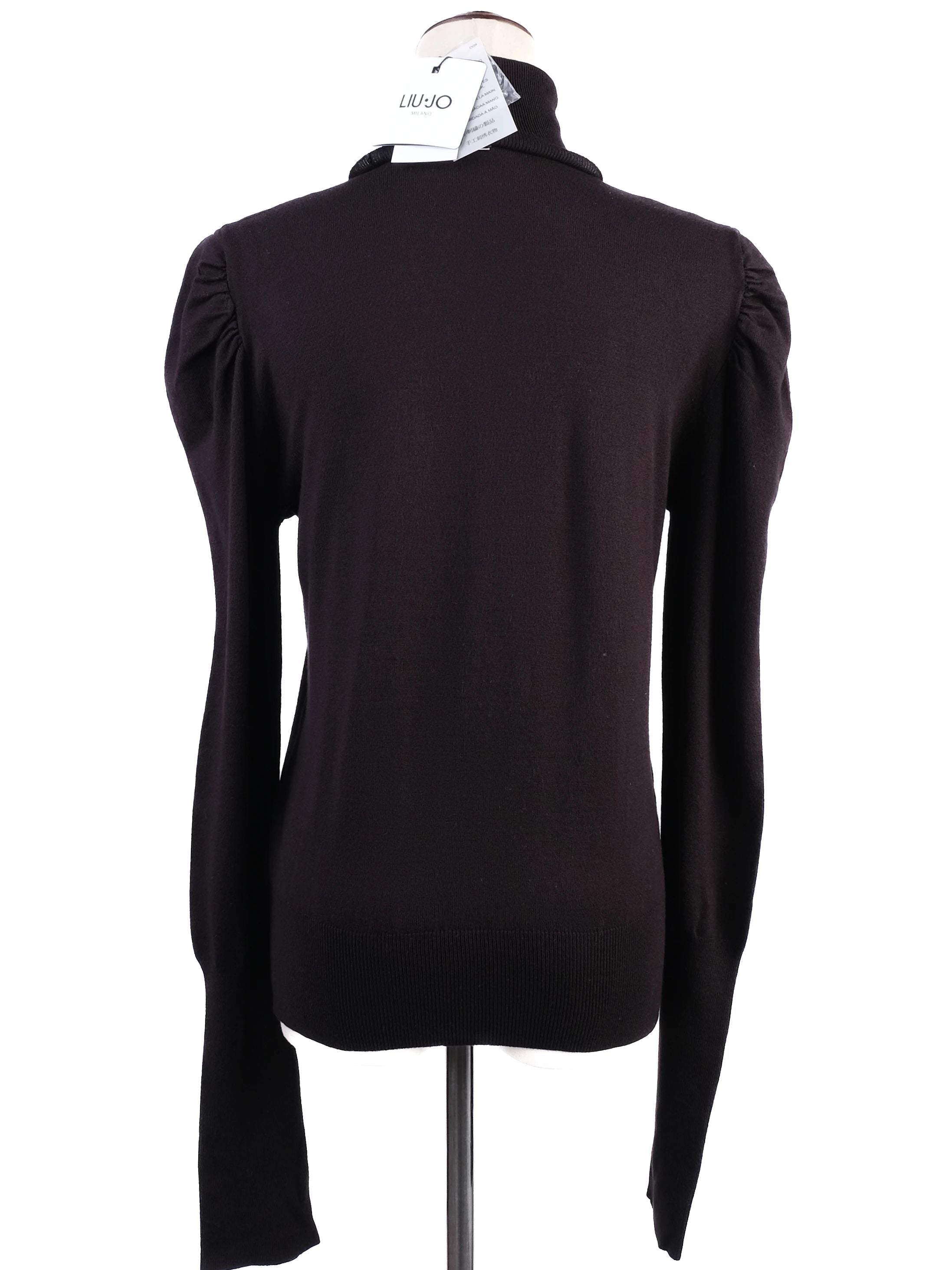 NEW Liu Jo Black Turtleneck Sweater Size L with Embellishments