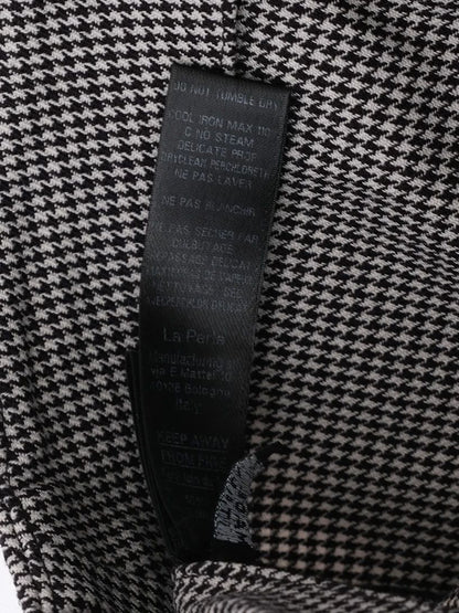 Excellent Gray Houndstooth Wool Blazer with Lace Detail Size S