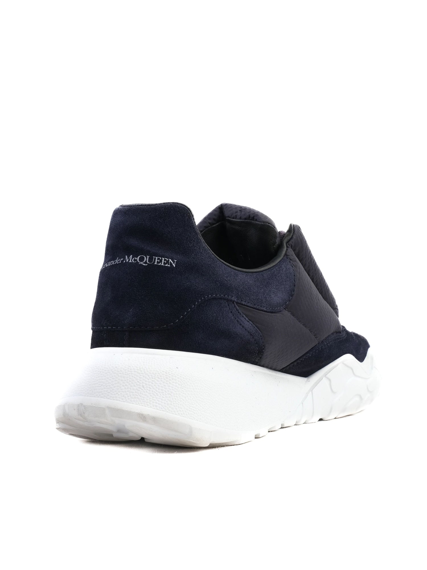 Excellent Alexander McQueen Blue Fabric Sneakers Size 41