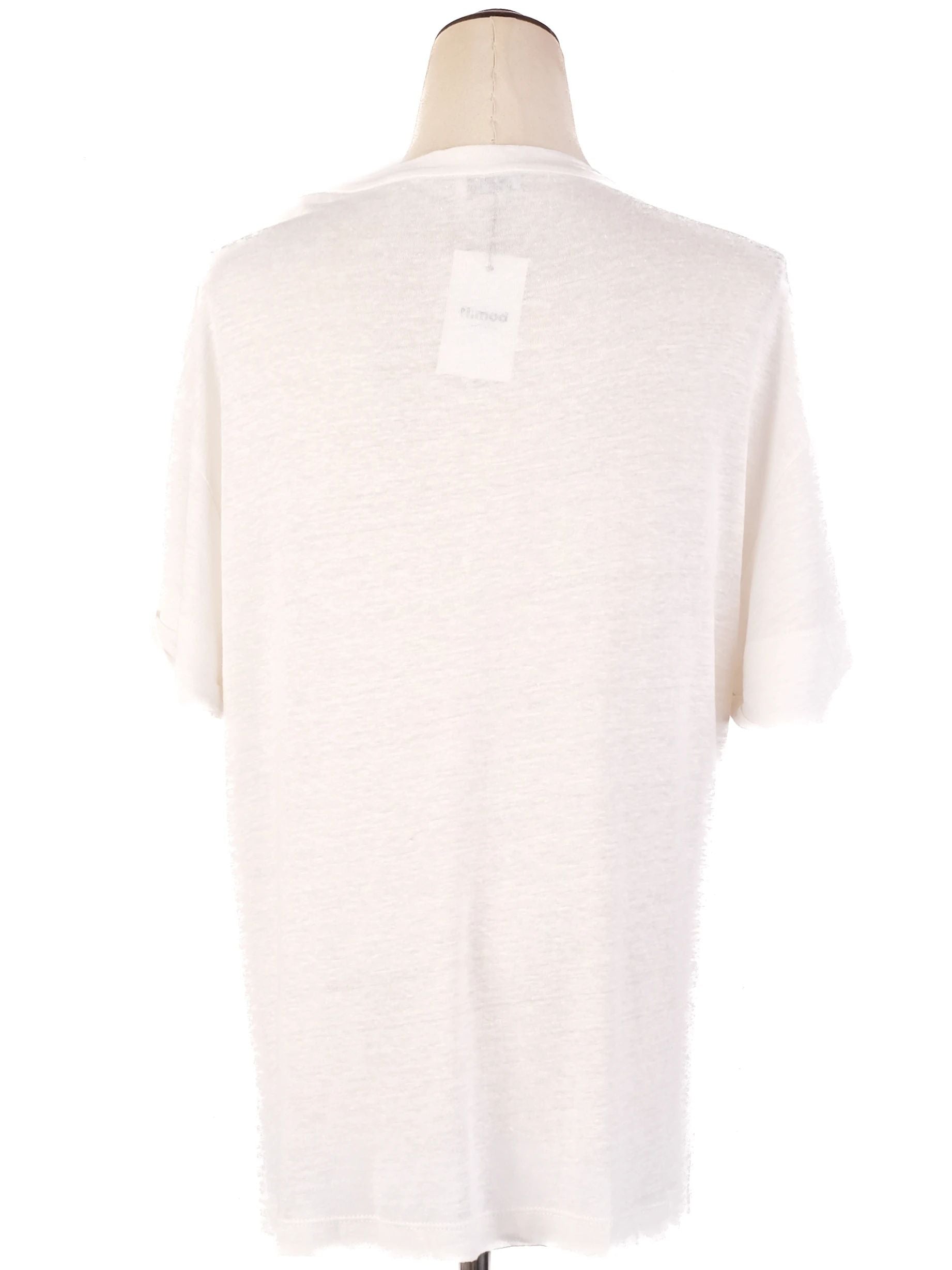 Excellent Brunello Cucinelli White Short Sleeve Top Size M