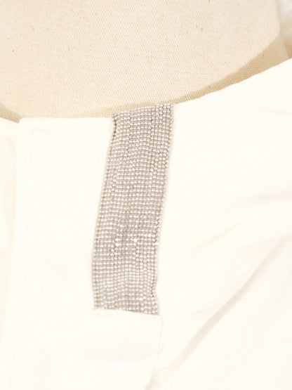 Excellent Fabiana Filippi White Hooded Jacket Size S Viscose