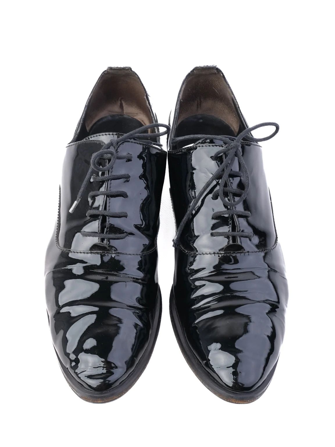 Excellent Marina Rinaldi Black Leather Dress Shoes Size 40
