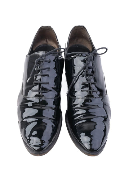 Excellent Marina Rinaldi Black Leather Dress Shoes Size 40