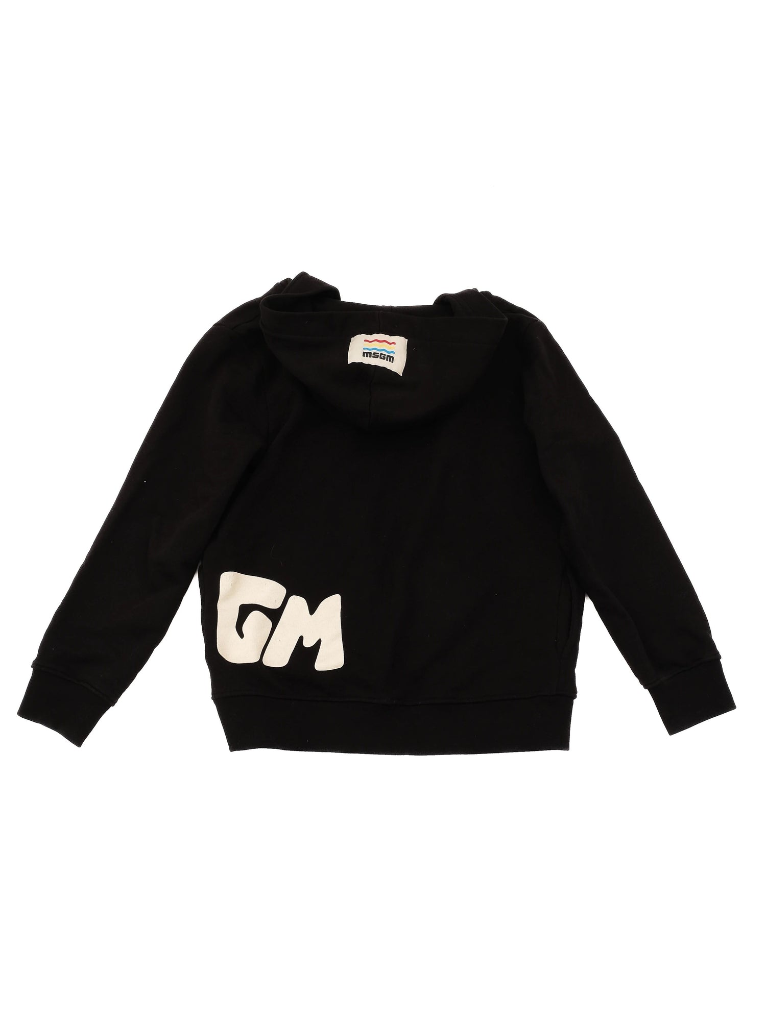 MSGM Black Cotton Hoodie Size 10 for Kids Excellent Condition