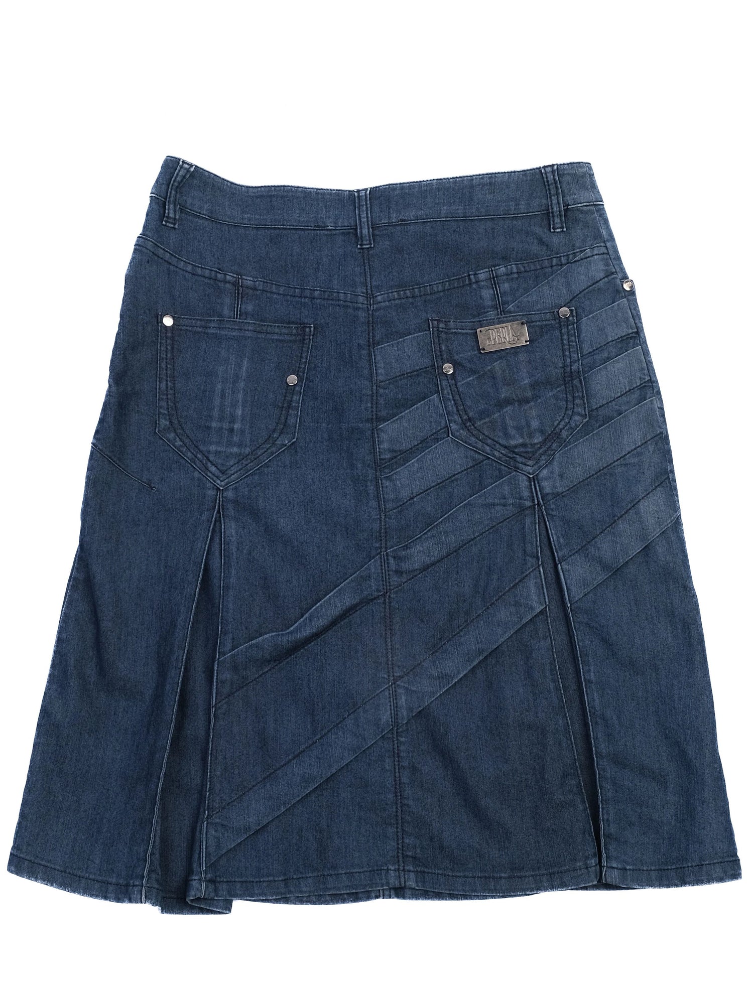 Excellent La Perla Blue Denim Skirt Size M with Unique Details