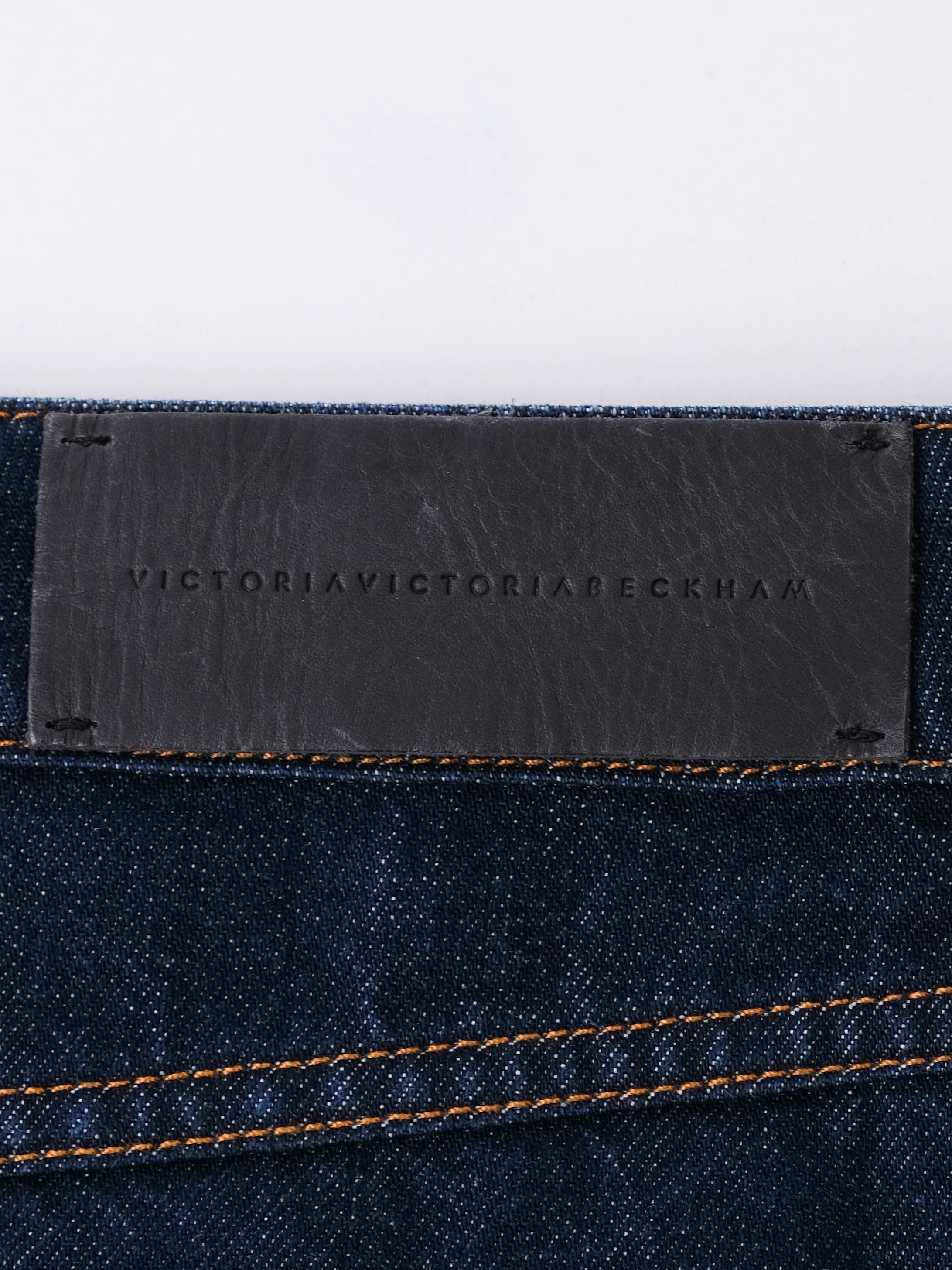 Victoria Beckham Denim Skirt Blue Size L with Embroidery