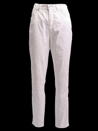 Excellent Roccobarocco White Cotton Pants Size M Women&