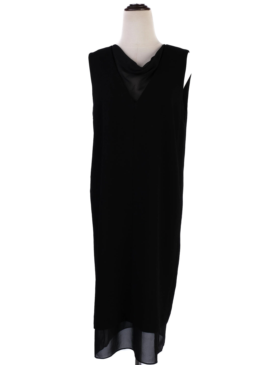 Excellent DKNY Black Sleeveless Dress Polyester V-Neck Size XS