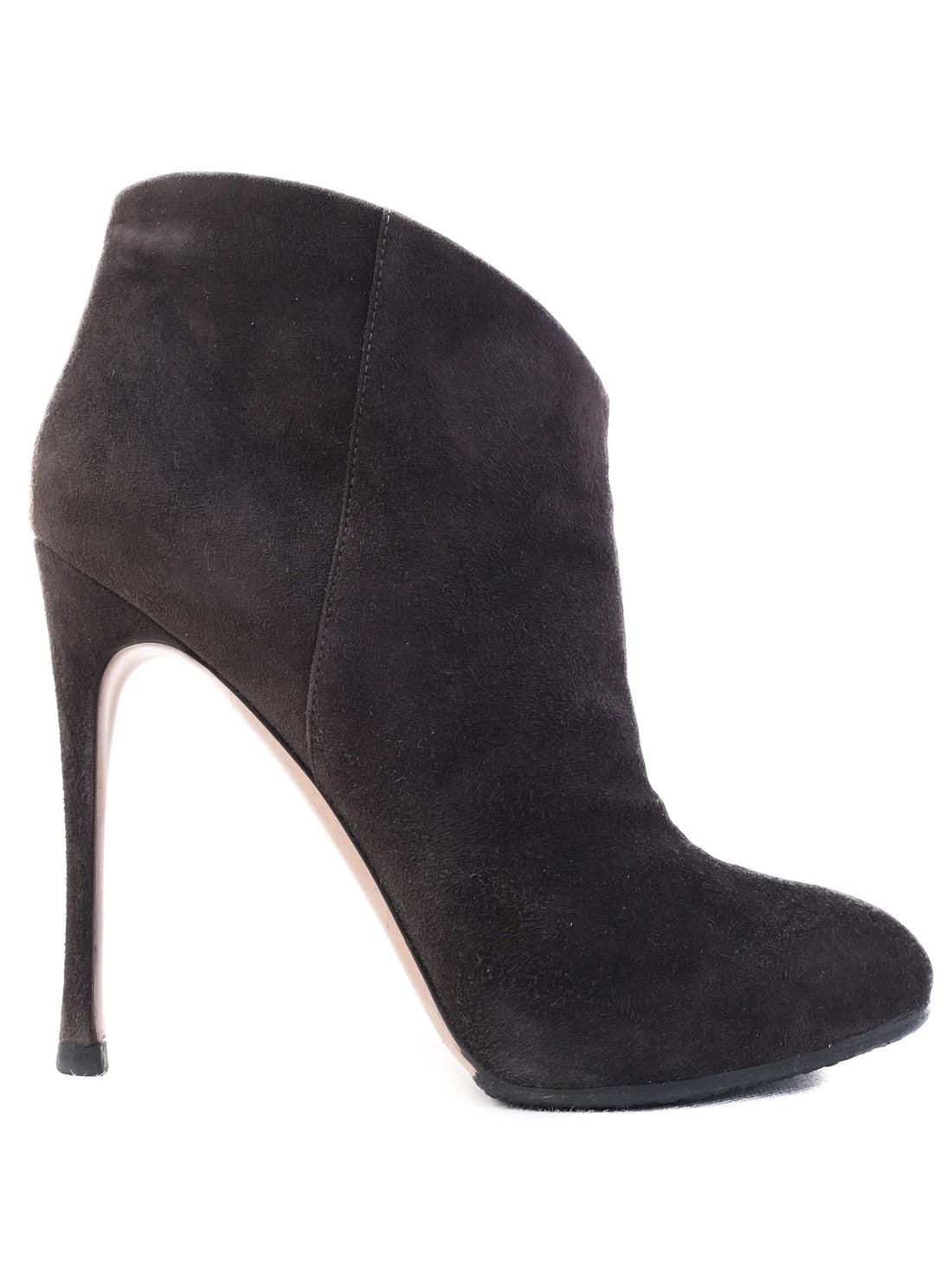 GIANVITO ROSSI Black Leather High-Heeled Ankle Boot Size 38 Excellent