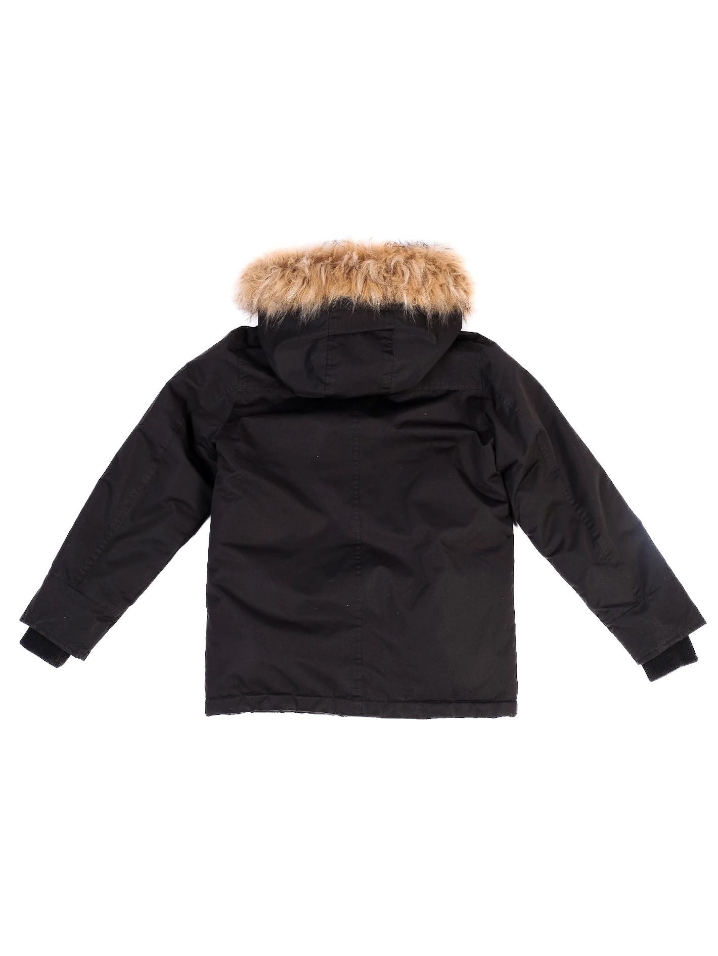 Excellent Diesel Black Winter Jacket for Kids Size 12 with Fur Hood