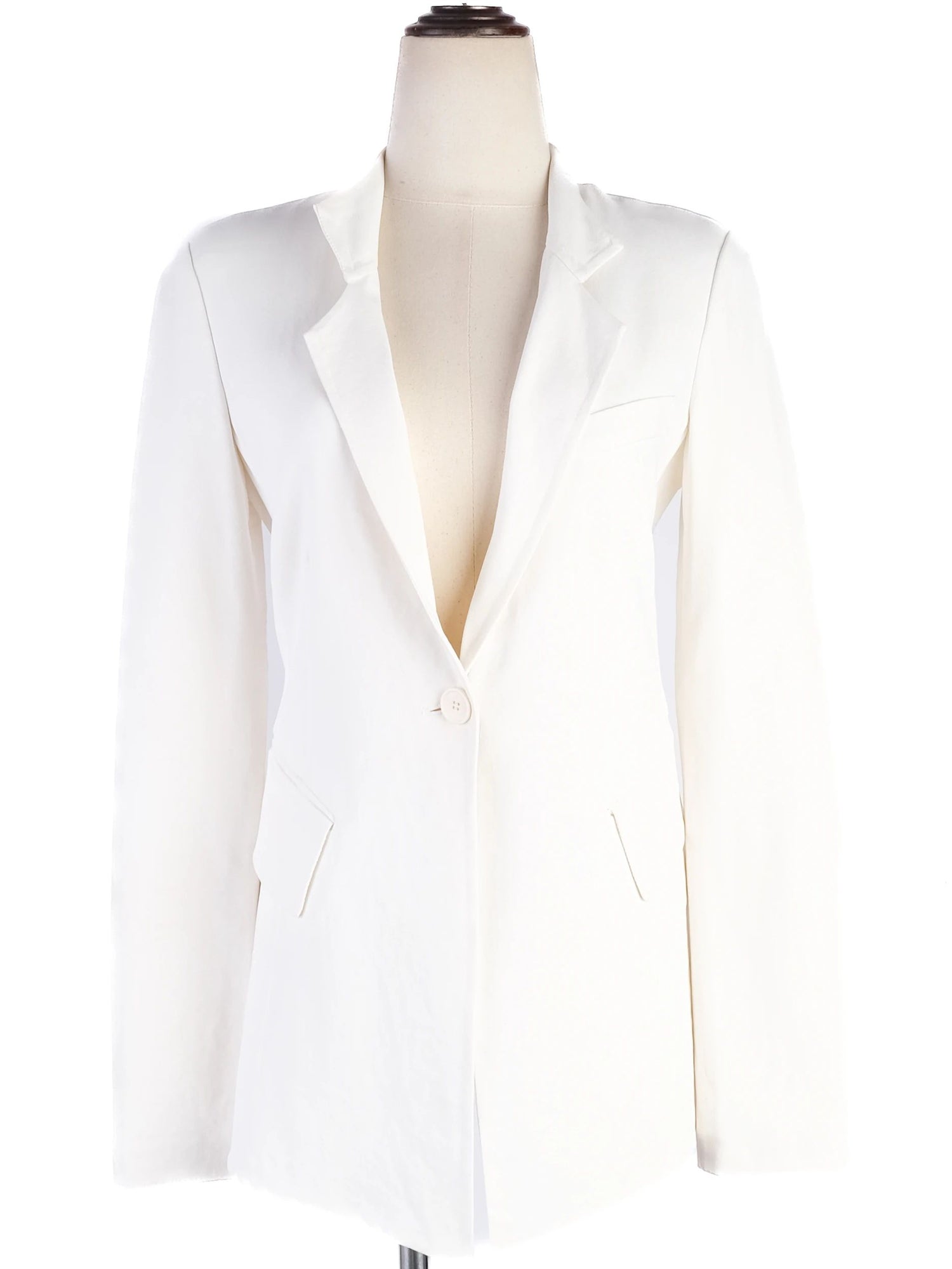Excellent Donna Karan White Viscose Blazer Size S
