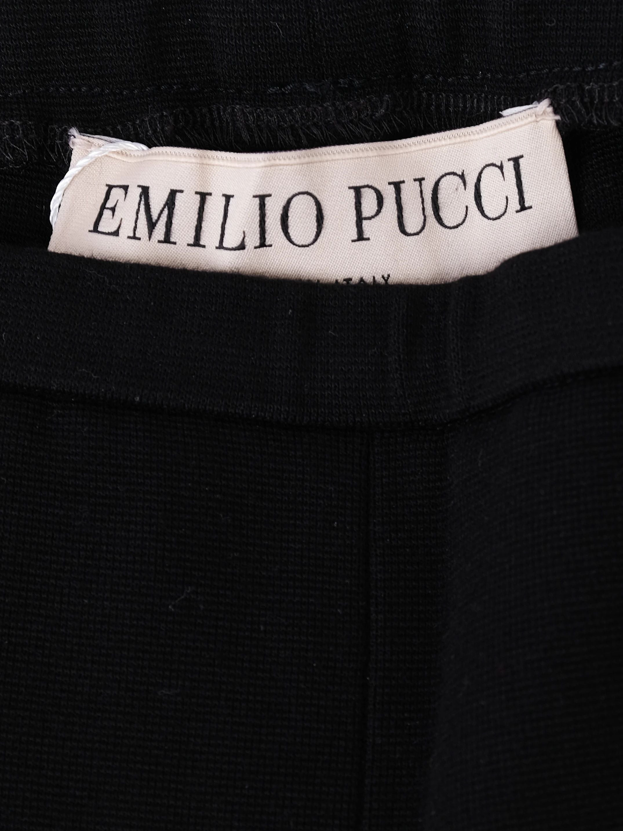 Emilio Pucci Black Viscose Womens Pants Excellent Condition