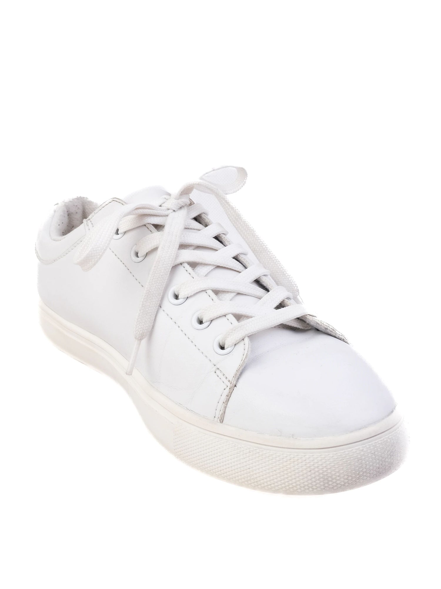 Excellent MSGM White Leather Sneakers Size 36.5