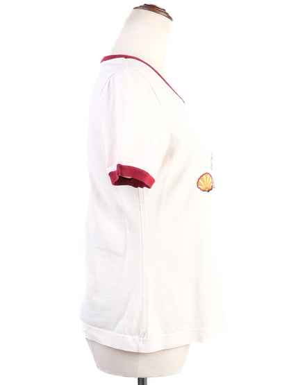 Excellent Dolce Gabbana White T-Shirt Red Trim Women FRITTO MISTO Graphic