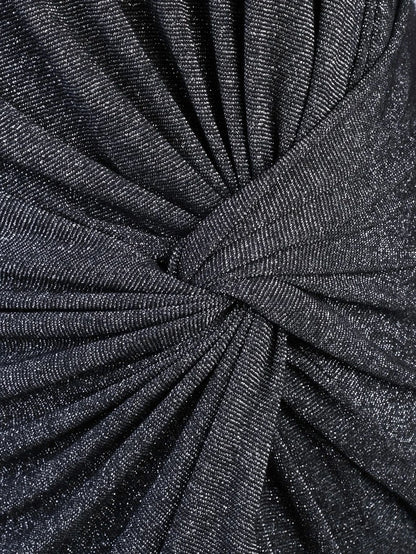 Excellent Ted Baker Gray Long-Sleeved Knee-Length Dress XS