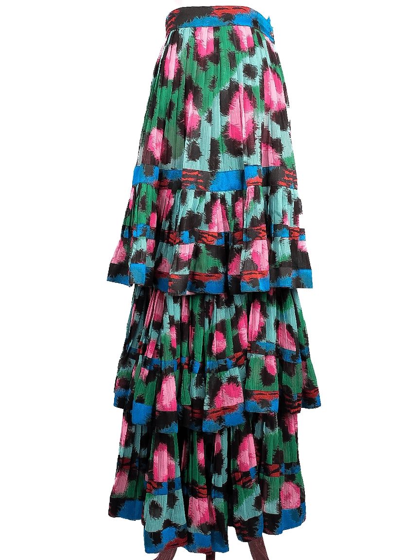 Excellent Kenzo &amp; H&amp;M Green Pleated Outfit Size M