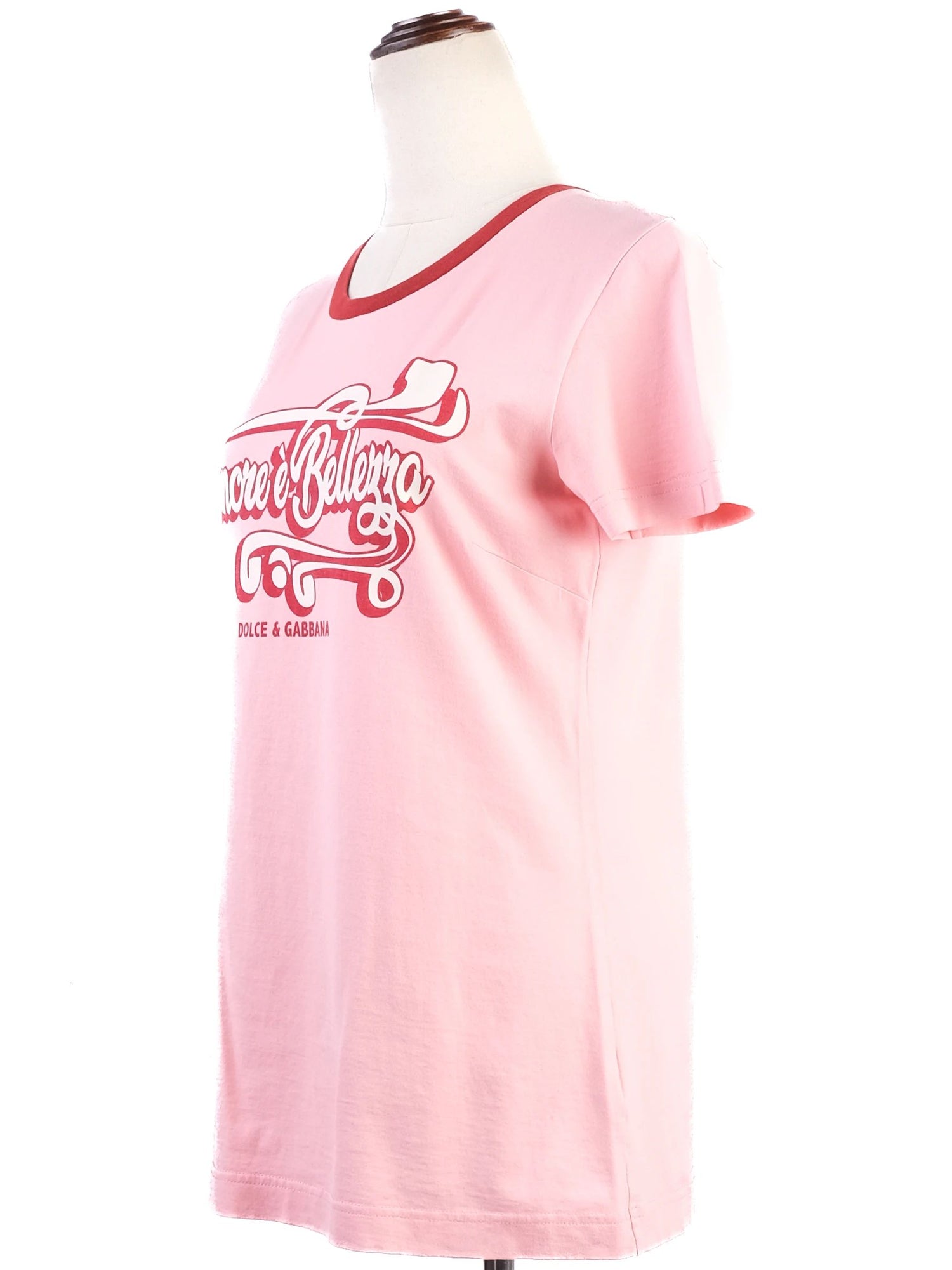 Excellent Dolce Gabbana Pink Cotton T-Shirt LÕamore � Bellezza