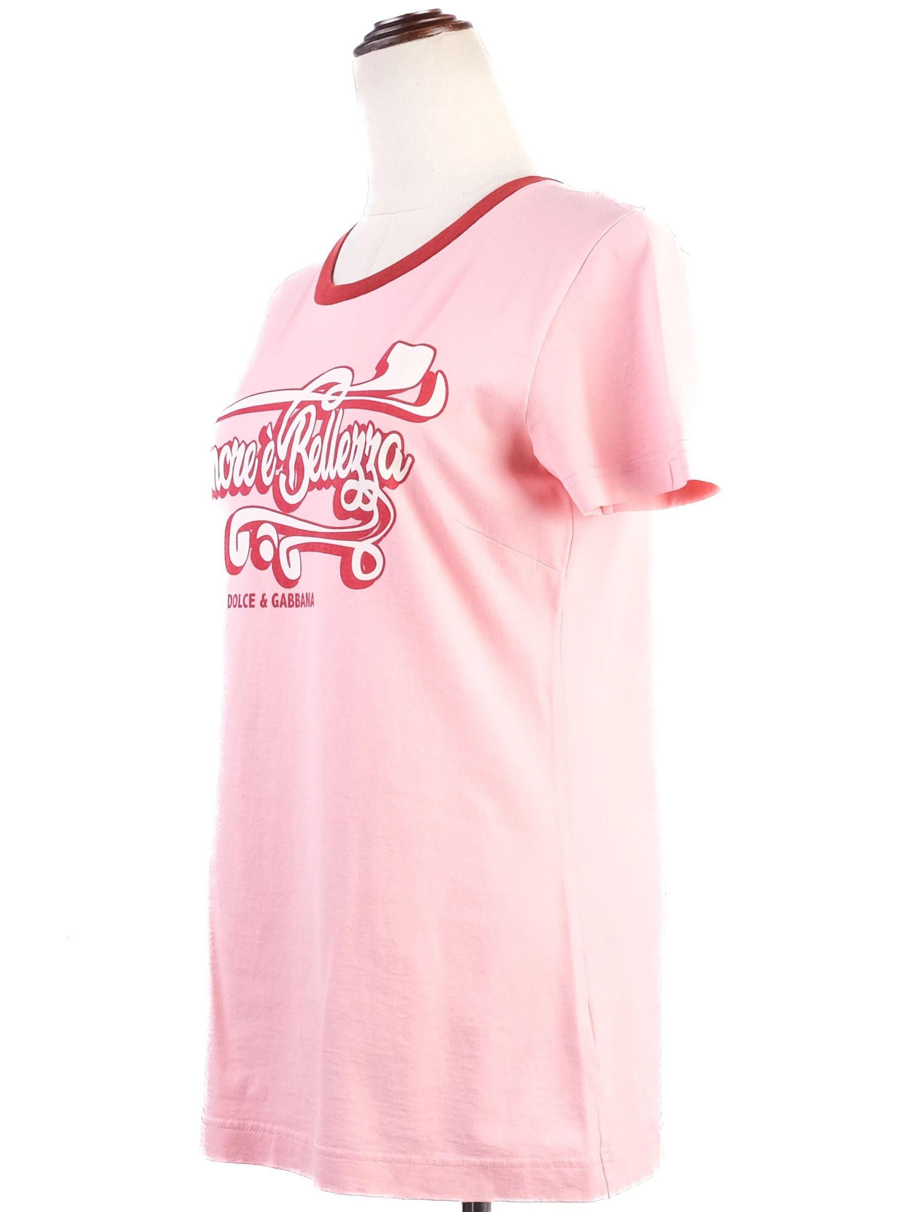 Excellent Dolce Gabbana Pink Cotton T-Shirt LÕamore � Bellezza
