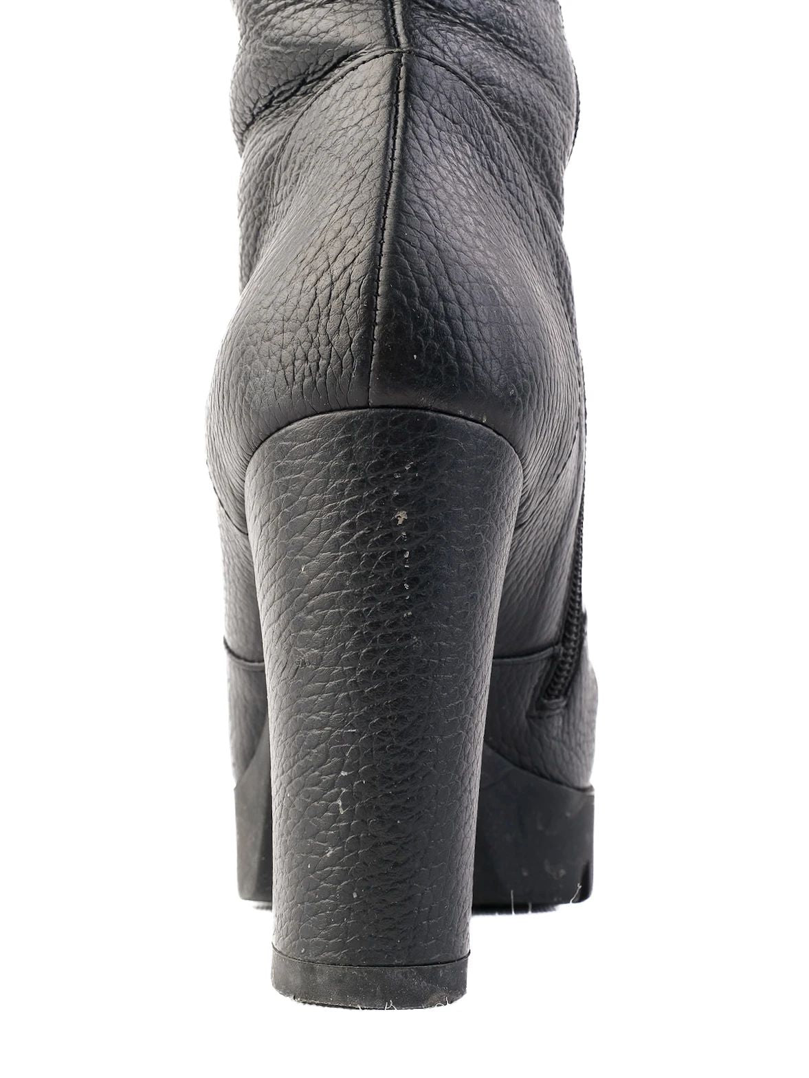 Excellent Norma J Baker Black Leather Knee-High Boots Size 38