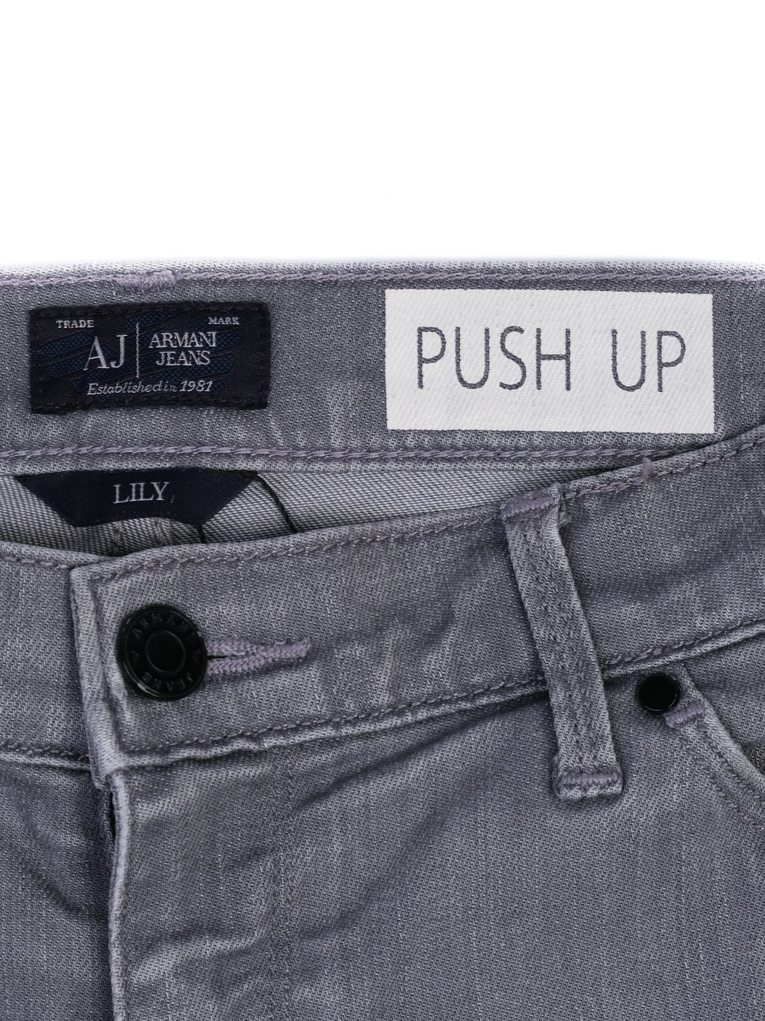 Excellent Armani Jeans Gray Polyester Push Up Size M Women