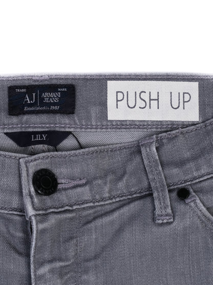 Excellent Armani Jeans Gray Polyester Push Up Size M Women