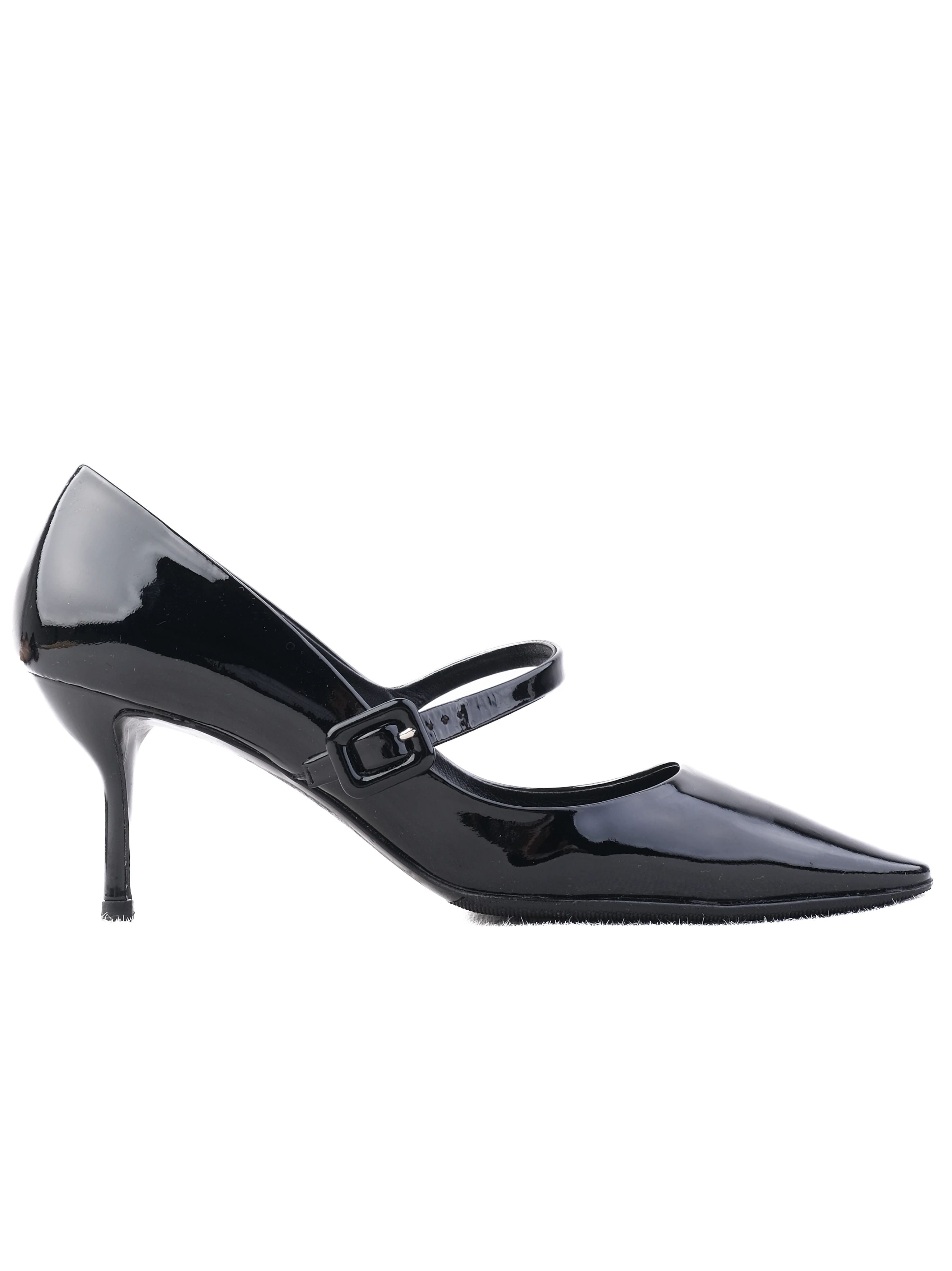 Excellent Roger Vivier Black Patent Leather Mary Jane Heels Size 36.5