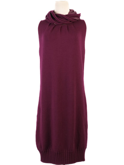 Excellent Iceberg Red Wool Sleeveless Cowl Neck Dress Size XS