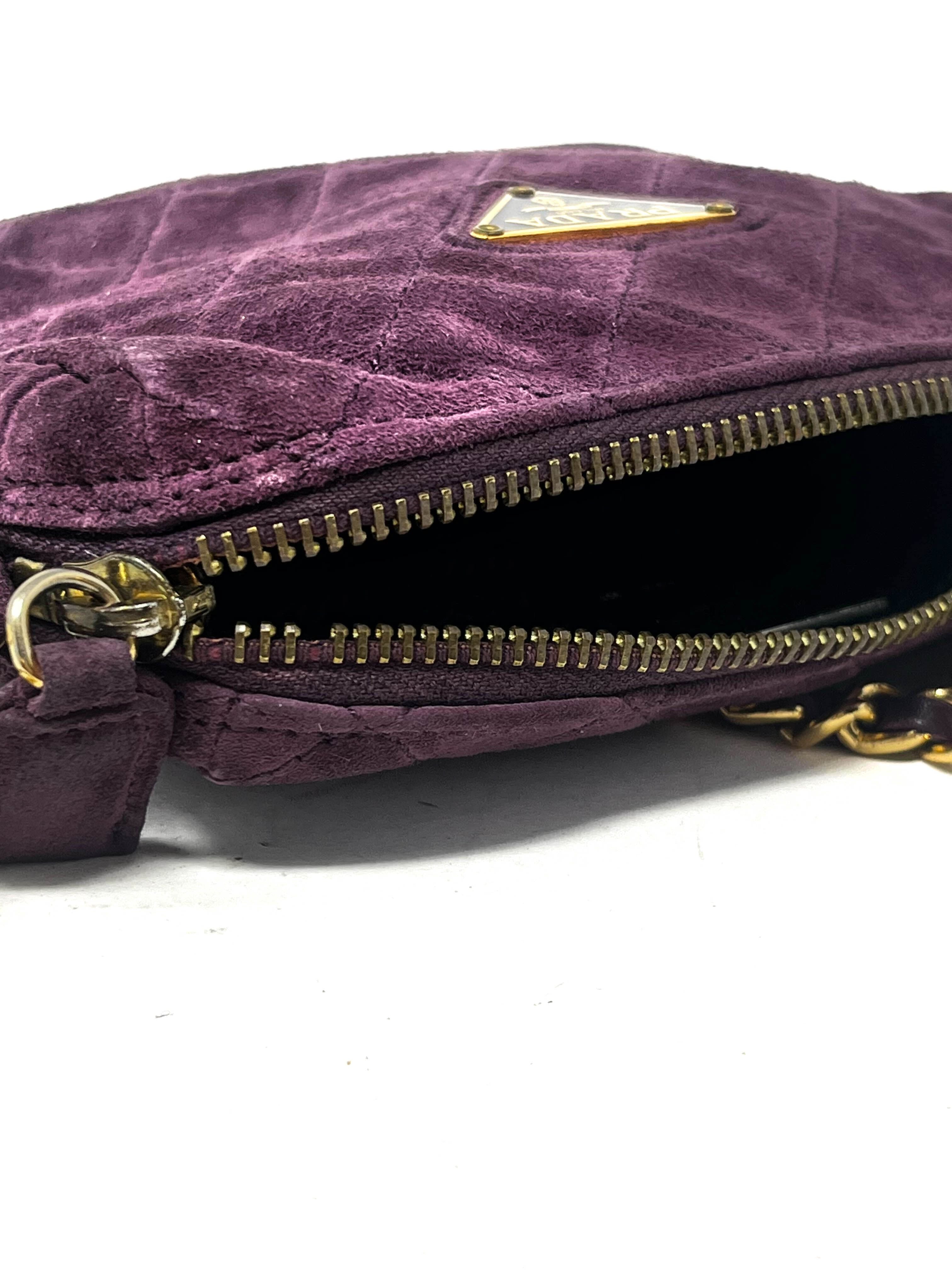 Prada Chain Suede Shoulder Bag